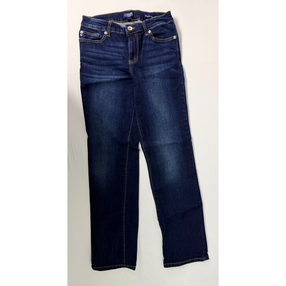 CHAPS Mid Rise Straight Jeans Women’s 8/29 Dark Wash Stretch Denim